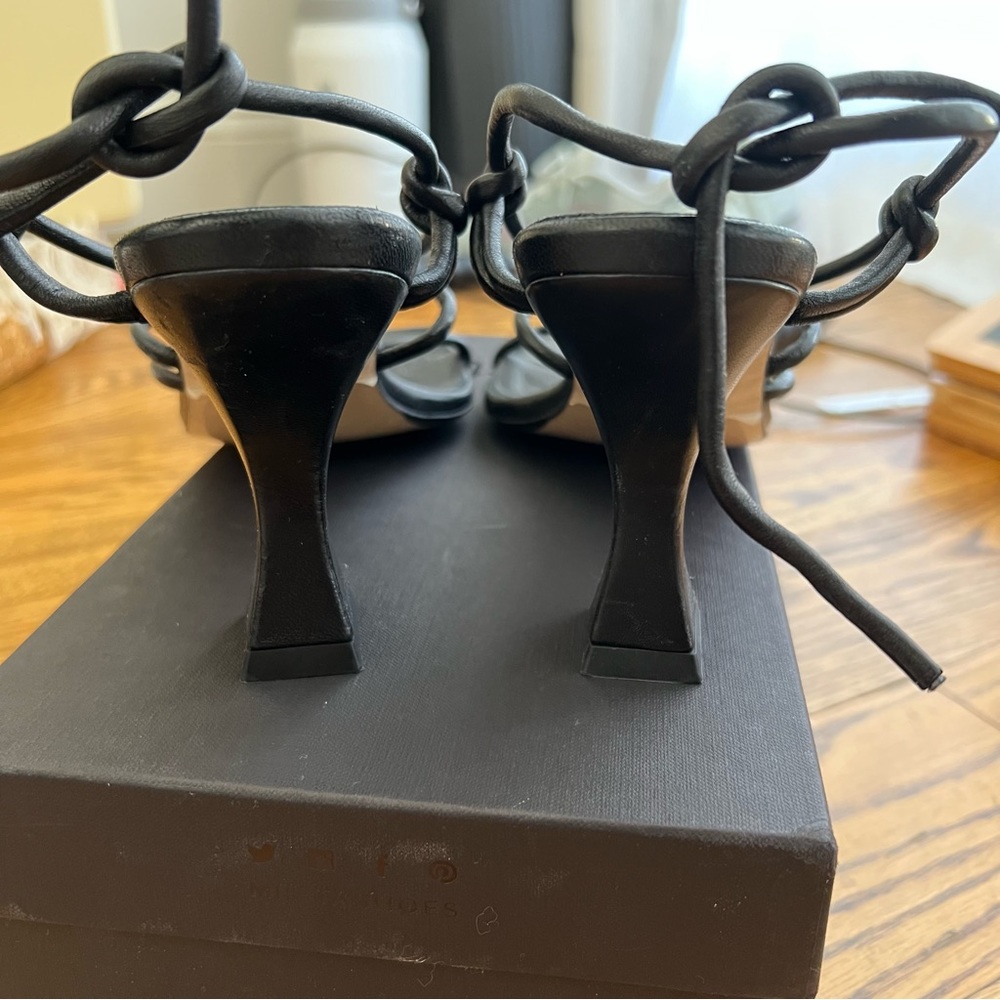 Miista Nappa Coco Black Sandal Heels - Picture 4 of 4